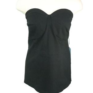 Future Collective Bustier Shirt Top Black Size 1X NEW